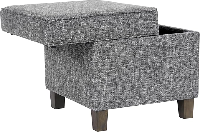 HomePop Home Decor | K7342-F2182 | Classic Square Storage Ottoman - Image 6