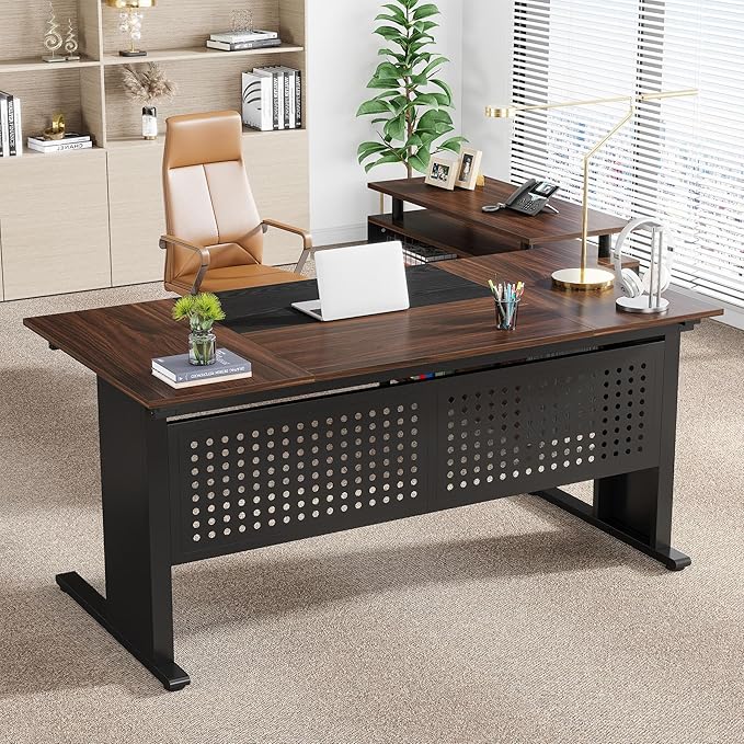 Tribesigns 63 Inch Executive Desk - Image 8