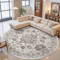 zesthome 9ft Round Rugs for Living Room, Non-Slip Washable Round Area Rugs by Zesthome