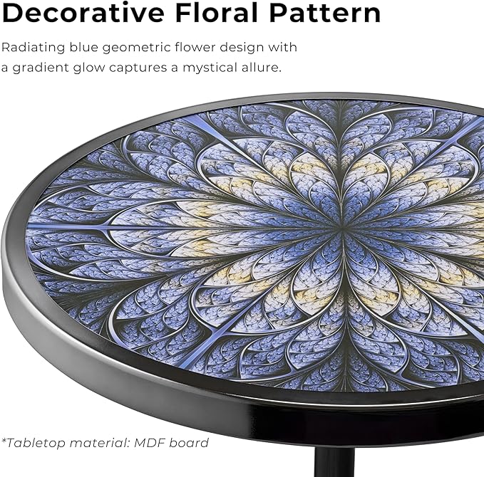 HOMES: Inside + Out Halric Modern 24" Tall Round End Table - Image 4