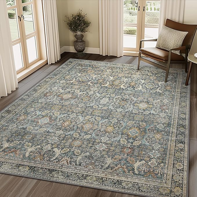 3X5 Area Rugs Machine Washable Rugs by BESBLEE