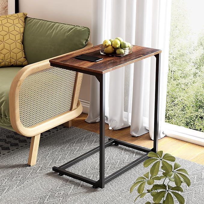 WLIVE C-Shaped End Table, Small Side Tables - Image 6