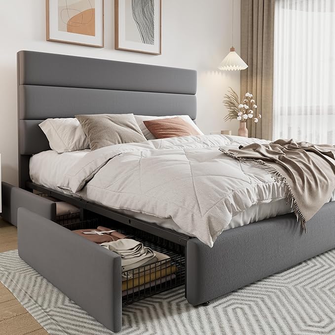 Allewie Modern Queen Size Platform Bed Frame by Allewie
