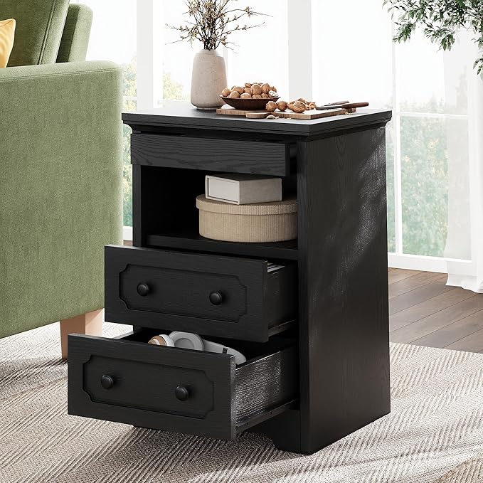 LIKIMIO Night Stand, Modern Bedside Table - Image 7