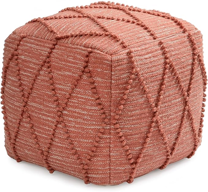 Anji Mountain 100% Handmade & Handcrafted Comfortable Home Décor Pouf Ottoman - Image 3