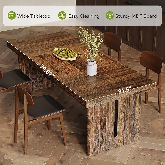 1Easylife 70.8-Inch Large Dining Table - Image 3