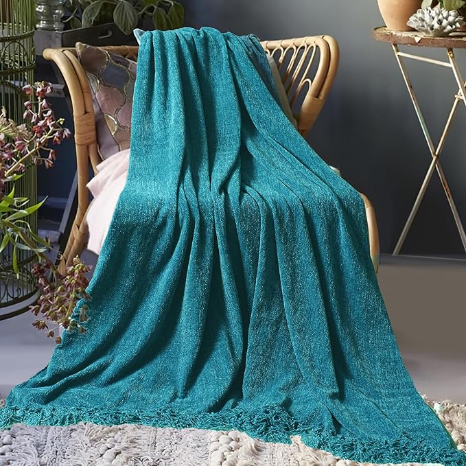Chenille Throw Blanket for Couch 50"X 60", Soft Cozy Throws - Image 8