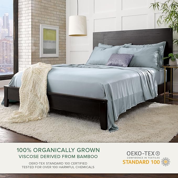 California King Sheets by Pure Bamboo, Genuine 100% Organic Viscose Derived - Image 2