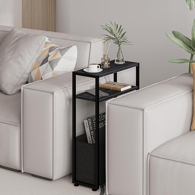 Black Side Table, Slim Side Table - Image 3