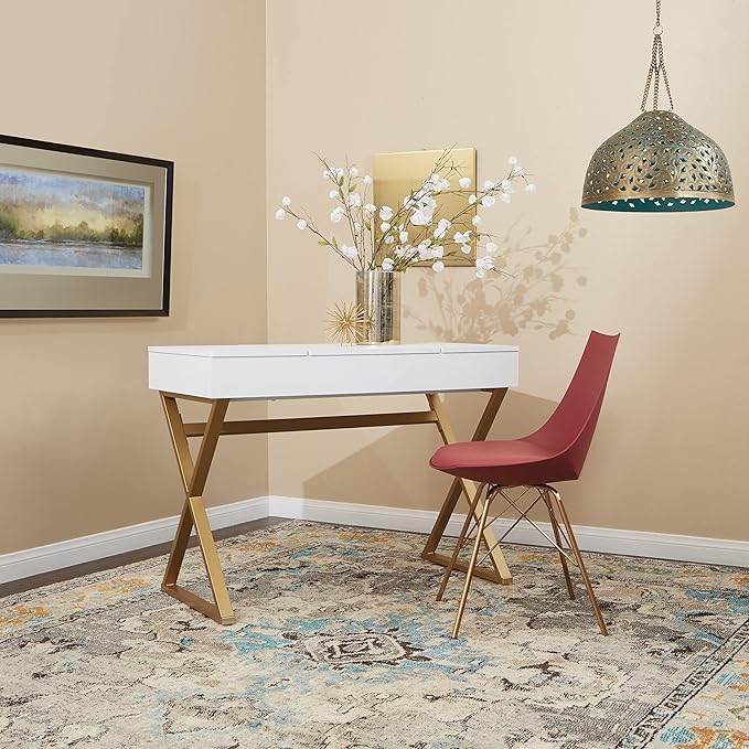 OSP Home Furnishings Oakley Mid-Century Modern Bucket Dining Chair - Image 2