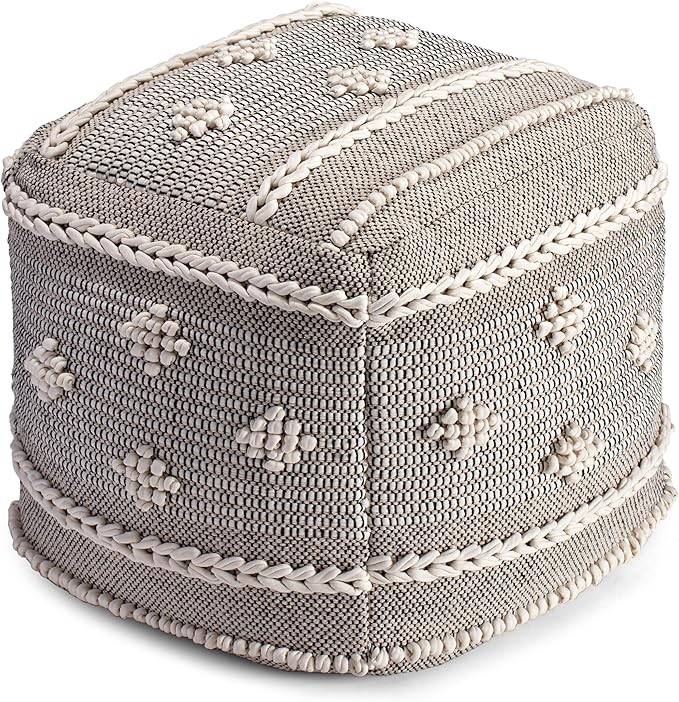Anji Mountain 100% Handmade & Handcrafted Comfortable Home Décor Pouf Ottoman by AnjiMountain