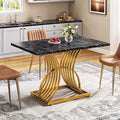 DWVO Modern Dining Table for 4 People 47 Inch Rectangular Kitchen Table by DWVO