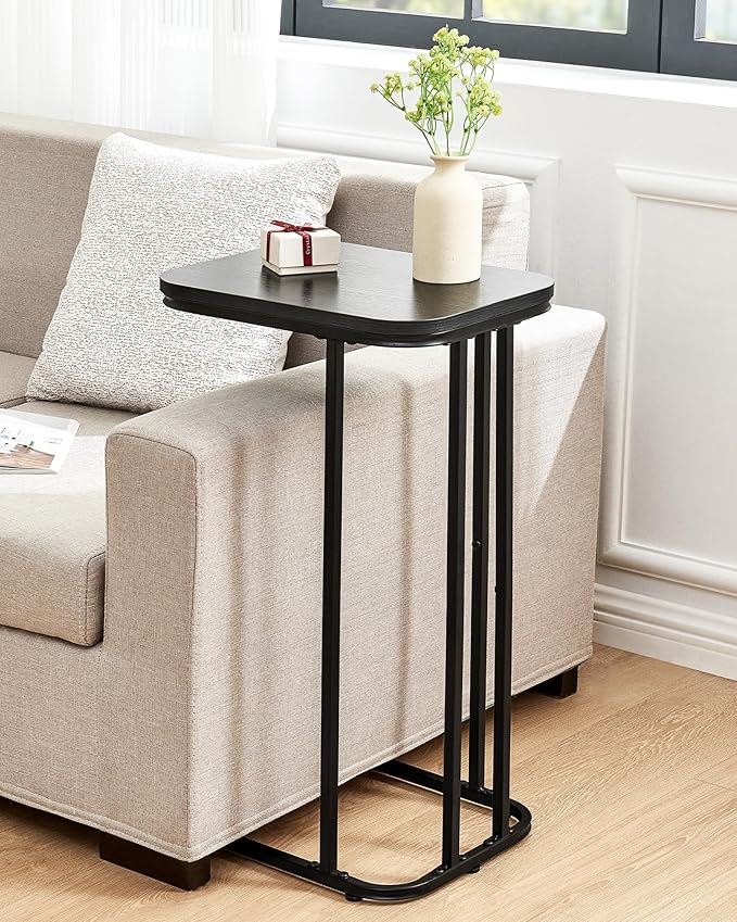 C Shaped End Table Set of 2, Small Side Table - Image 4