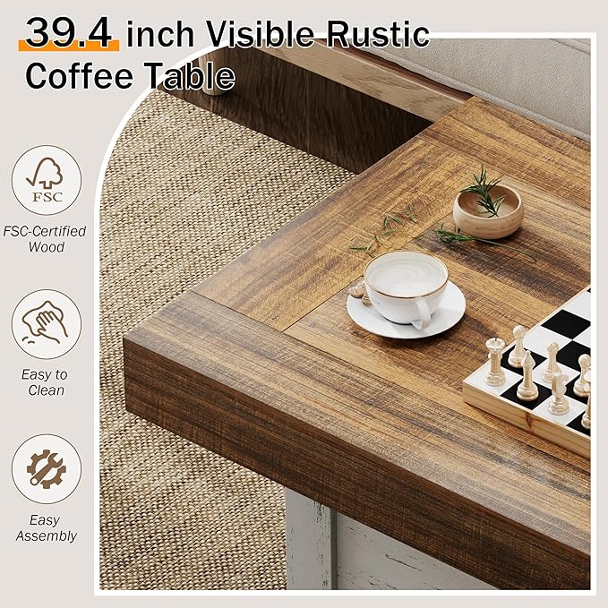 Coffee Table 39 in Farmhouse Center Table - Image 3