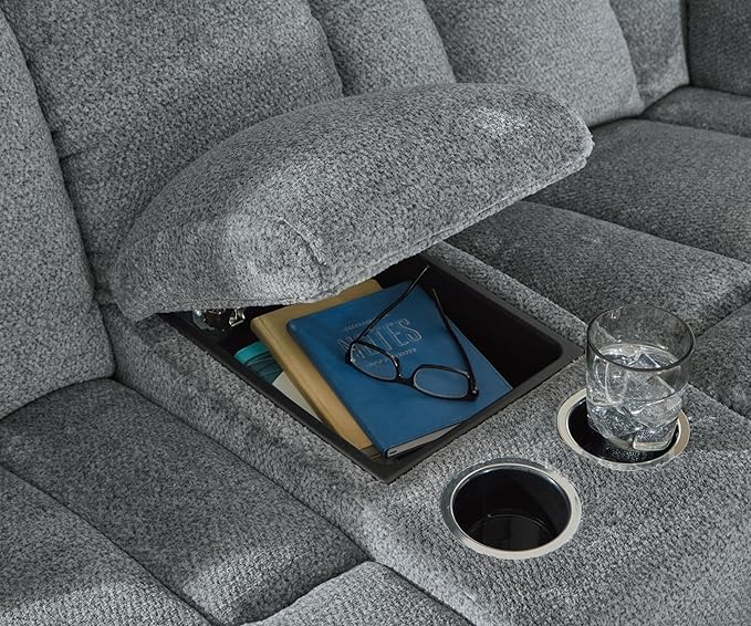 Signature Design by Ashley Tip-Off Modern Wall Hugger Power Reclining Loveseat - Image 11