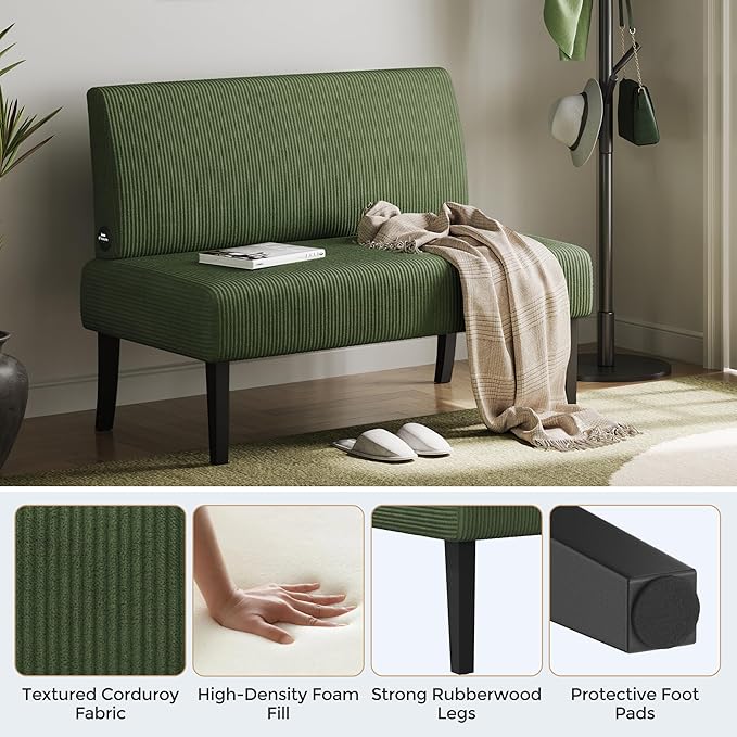 Yaheetech Small Mini Sofa Couch Armless Loveseat Futon - Image 5
