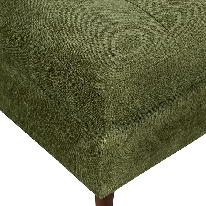 Poly and Bark Napa Velvet Ottoman in Distressed Green - Image 9