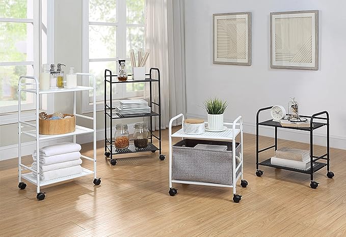 SunnyPoint 3-Tier Rolling Utility Cart – Metal Storage Organizer - Image 8