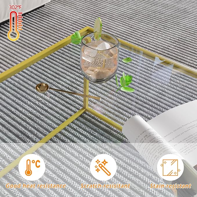 Glass Coffee Table Modern Center Table, Minimalist Coffee Table Sofa Side Tea - Image 4