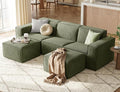 LINSY HOME Modular Sectional Sofa, Corduroy Sectional Cloud Couches by LINSYHOME