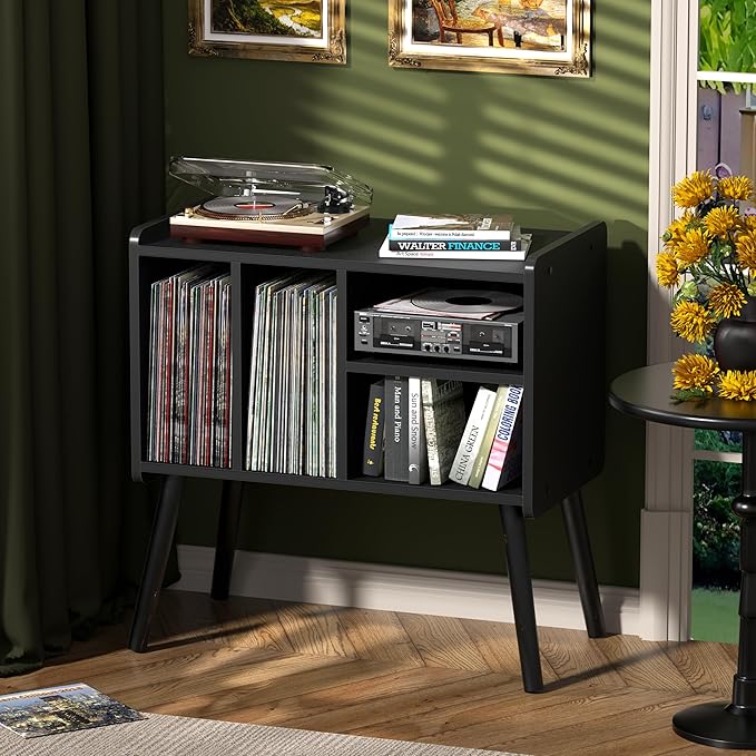 Record Player Table, Mid-Century Record Player Stand by Unknown
