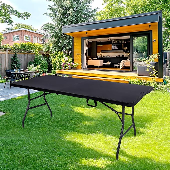 Folding Table 6FT HDPE 6 Foot Foldable Table Portable Banquet Surface - Image 9