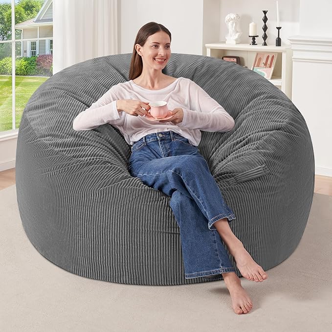 HABUTWAY 4FT Bean Bag Chair, Giant Bean Bag Chairs by HABUTWAYMakeYourLifeComfortable