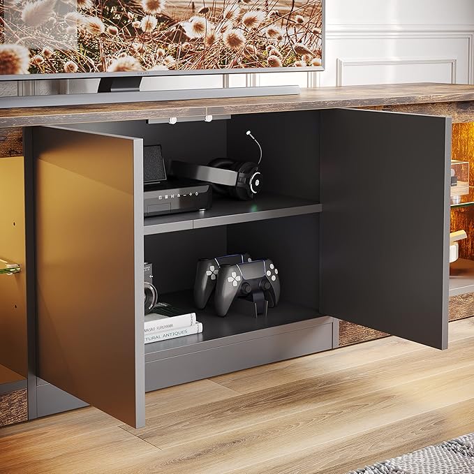 Bestier 70 Inch Led TV Stand for Large TVs - Image 6