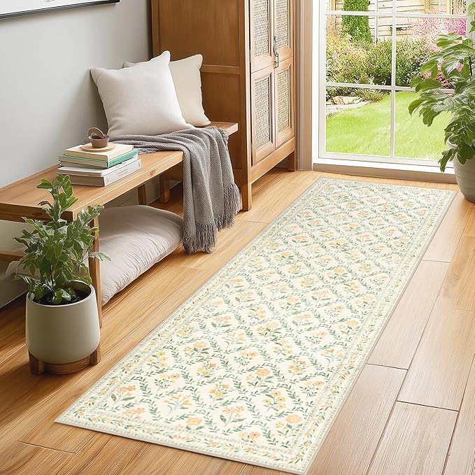 Runner Rug for Entryway: 2x10 Kitchen Rugs Non Slip Washable Ultra-Thin Soft - Image 3