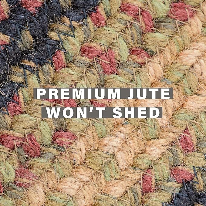 Highland Multi Color Jute Braided Rug Runner, 22x72 Rectangle - Image 4