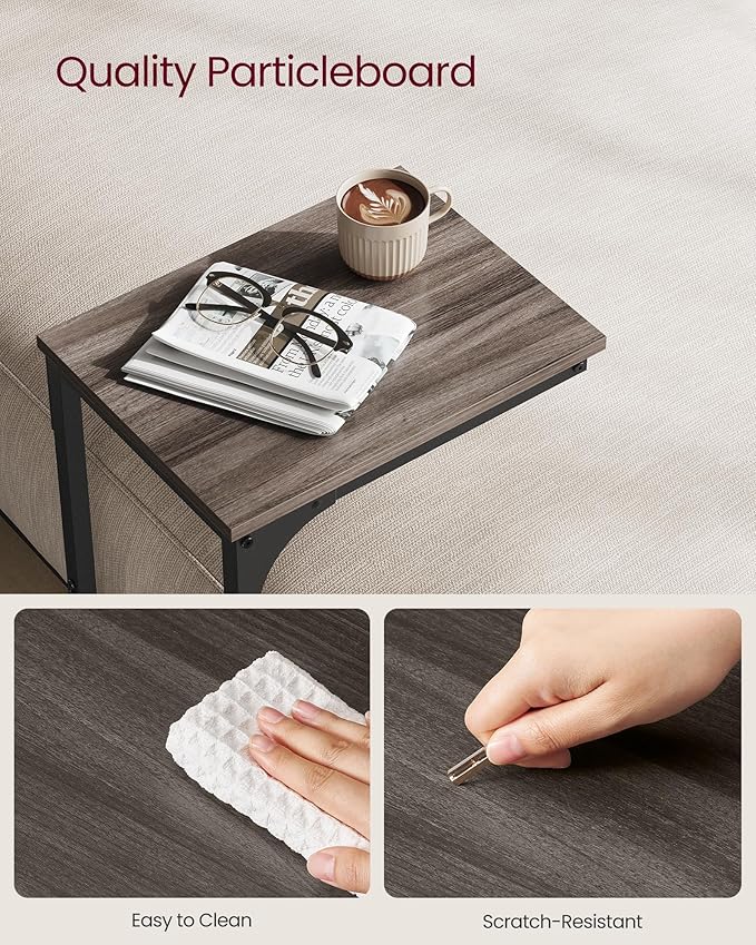 VASAGLE C-Shaped End Table, Small Side Table - Image 5