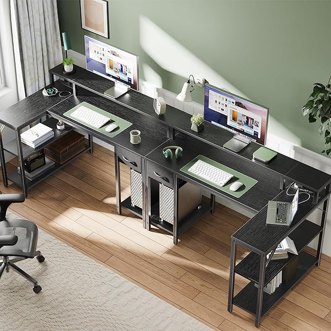 SUPERJARE 47 inch Reversible L Shaped Desk - Image 7