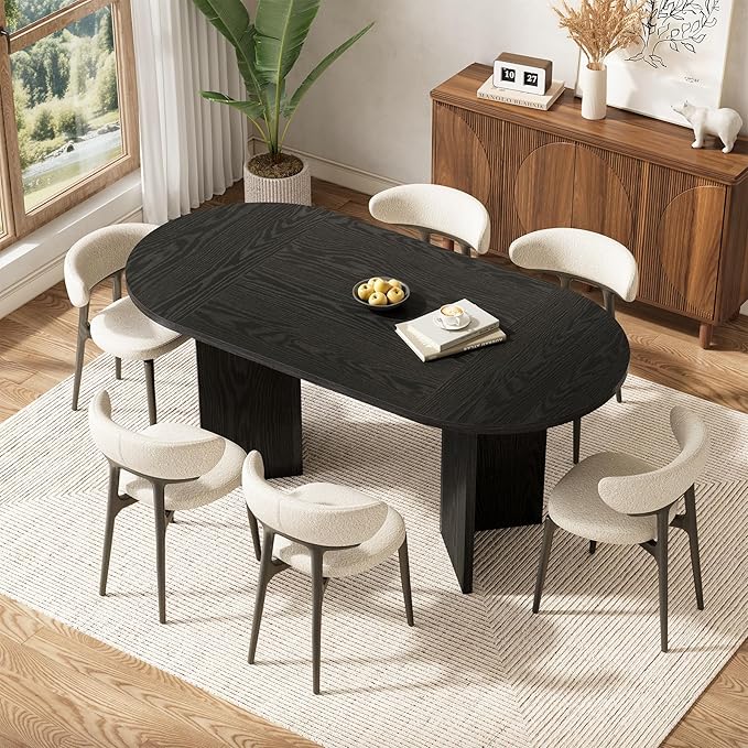 LITTLE TREE 63" Rustic Oval Dining Table by LITTLETREE