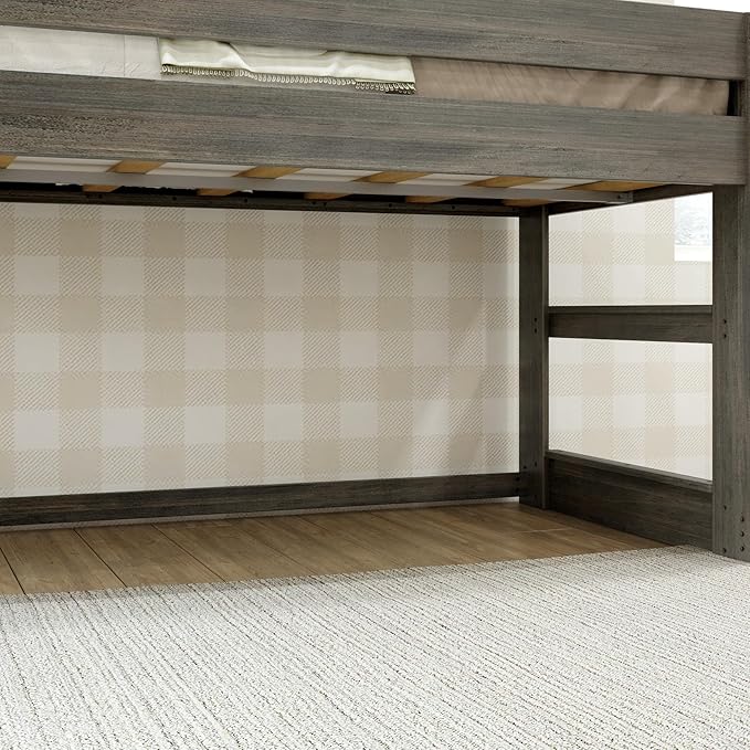 Max & Lily Modern Farmhouse Low Loft Bed, Twin Bed Frame - Image 5