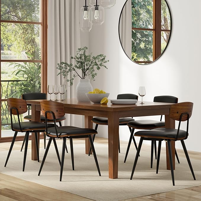 SIMPLIHOME Eastwood Dining Table, Solid Wood Walnut Veneer in Walnut, 66 x 40 - Image 2