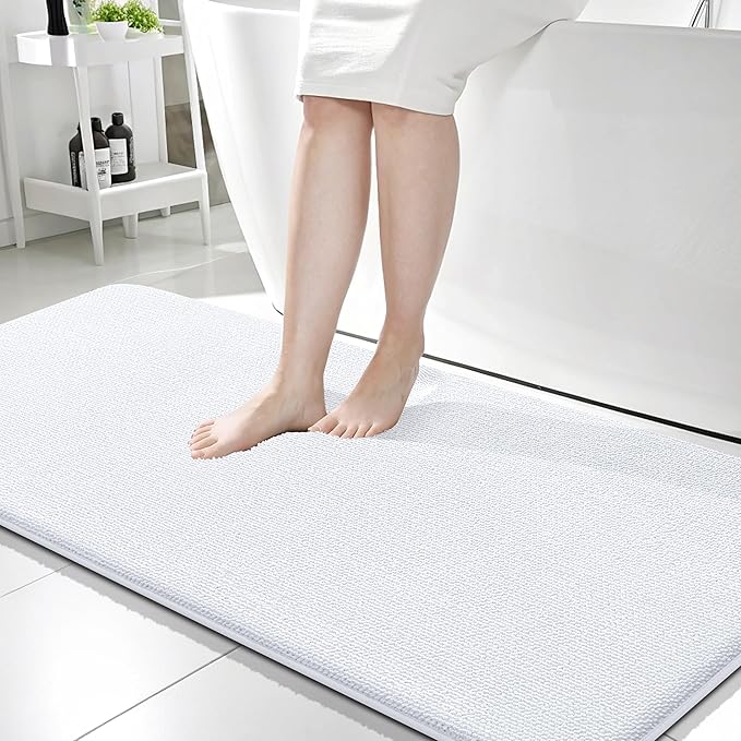 OLANLY Thick Memory Foam Bath Mat Rug 59x24, Extra Soft Absorbent Bathroom Rug by OLANLY