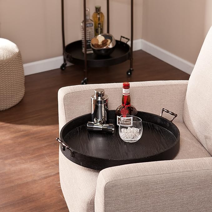 SEI Furniture Alfred Two-Tier Round Butler Table - Image 5