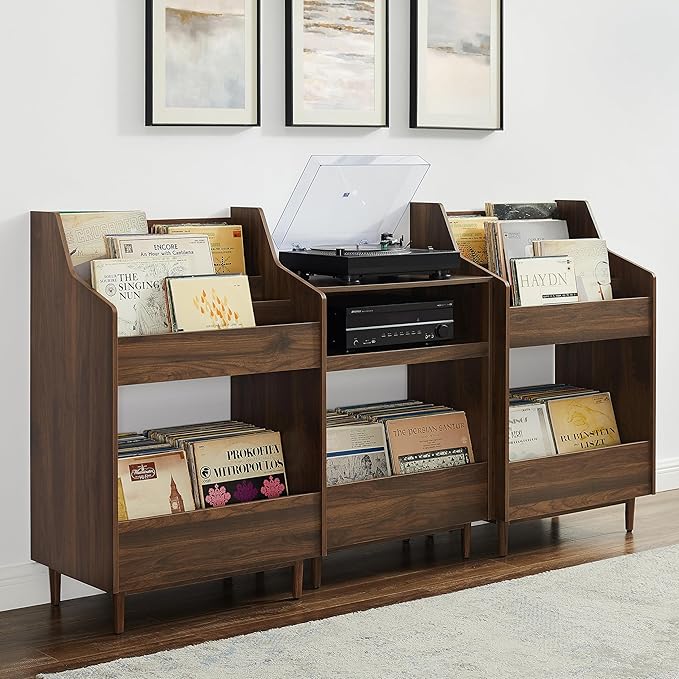 Crosley Furniture Liam 3-Piece Turntable Record Player Stand And Vinyl Storage - Image 2