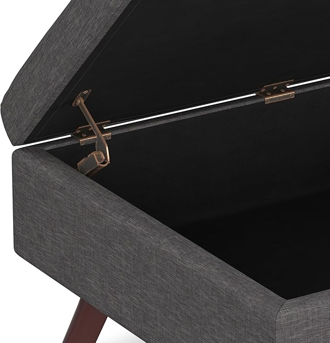 SIMPLIHOME Owen 34 inch Wide Mid Century Modern Rectangle Coffee Table Storage - Image 11
