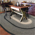 Homespice Manchester Black Oval Braided Rugs, 8x10' by Homespice