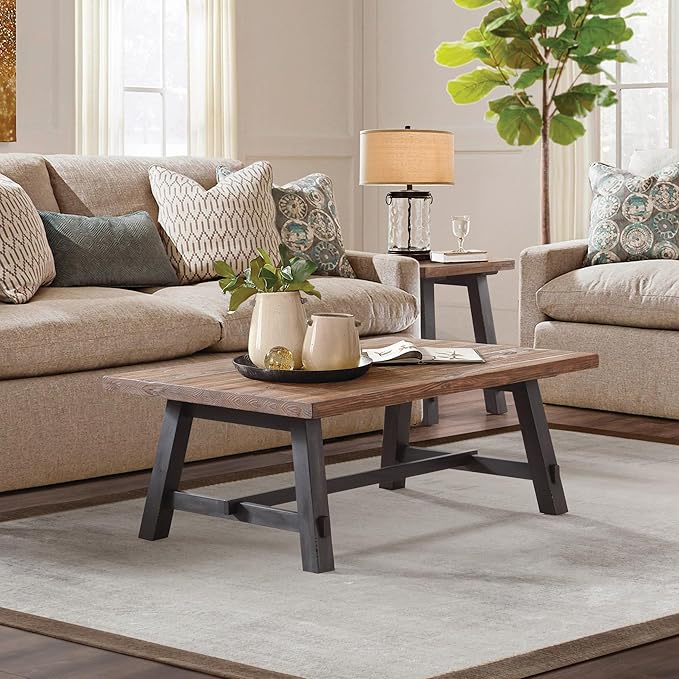 Alaterre Furniture Adam 48-Inch Solid Wood Coffee Table - Image 2