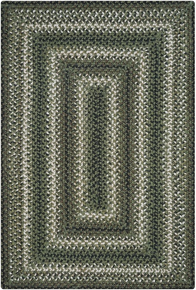 Homespice Pinecone Jute Braided Green Area Rug 4x6' - Image 8