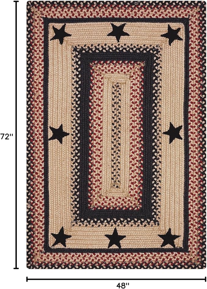 Homespice Gloucester Jute Black 4x6' Braided Area Rug - Image 2