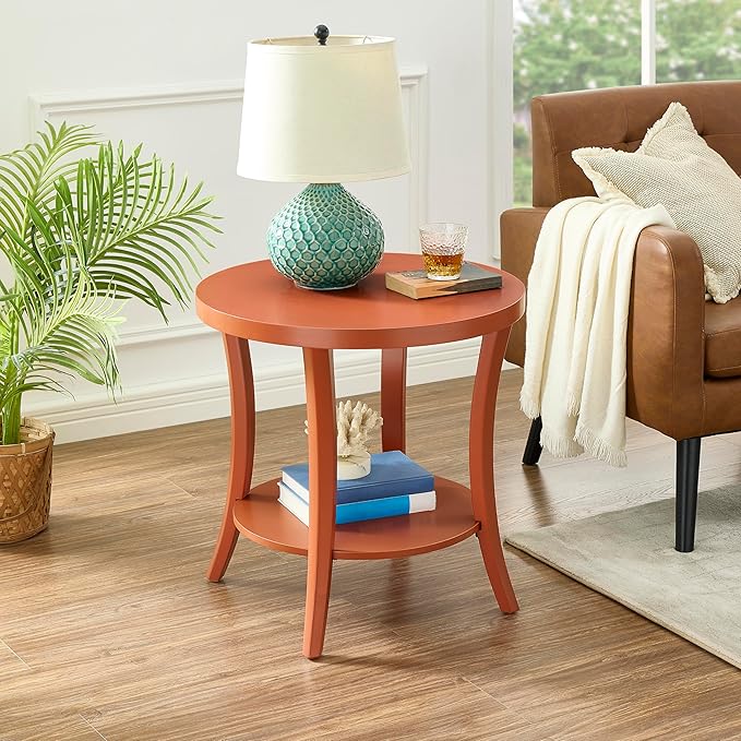 Roundhill Furniture Perth Contemporary Round End Table by RoundhillFurniture