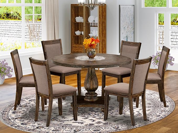 East West Furniture I2MZ7-748 7 Piece Modern Dining Table Set Consist of a - Image 2