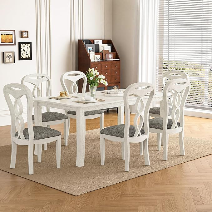 Solid Wood Dining Chair Set of 6, Kitchen Dining Room Chair - Image 5