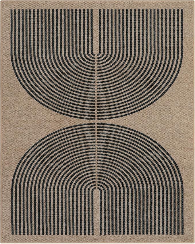 Lahome Modern Rainbow Easy Jute Carpet, 8x10 Living Room Rugs Indoor Outdoor - Image 6