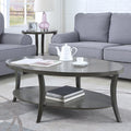 Roundhill Furniture Perth Contemporary Oval Shelf Coffee Table by RoundhillFurniture
