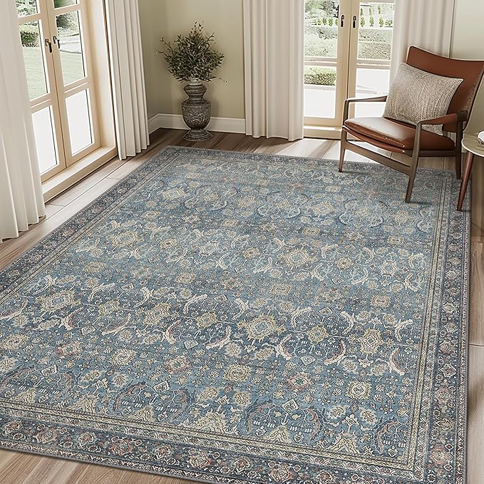 9X12 Area Rugs Machine Washable Rugs by BESBLEE