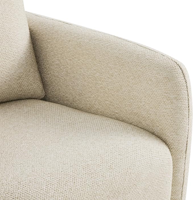 Modern Swivel Accent Chair, 360° Rotating Round Barrel Armchair - Image 7